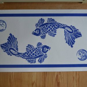 Two Fish 2.5 ft x 4.5ft. $550.00